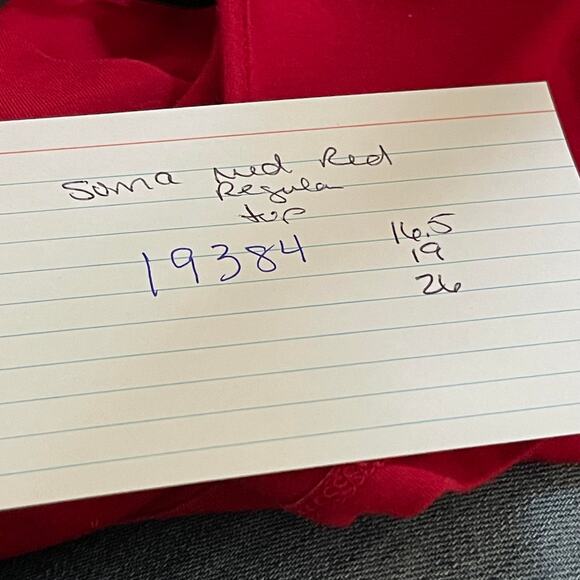 Soma red knit tee shirt t-shirt women's medium may be sleep shirt soft comfort - Picture 12 of 12